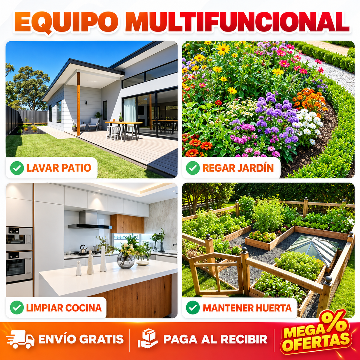 Hidrolavadora Inalámbrica de Alta Presión + 1 Batería Gratis 🎁 50% OFF